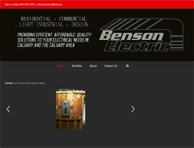 Tablet Screenshot of bensonelectric.ca